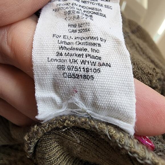 WE THE FREE MALIBU GREEN HIGH LOW LONG SLEEVE THERMAL SIZE XS (OVERSIZED) - Picture 5 of 8